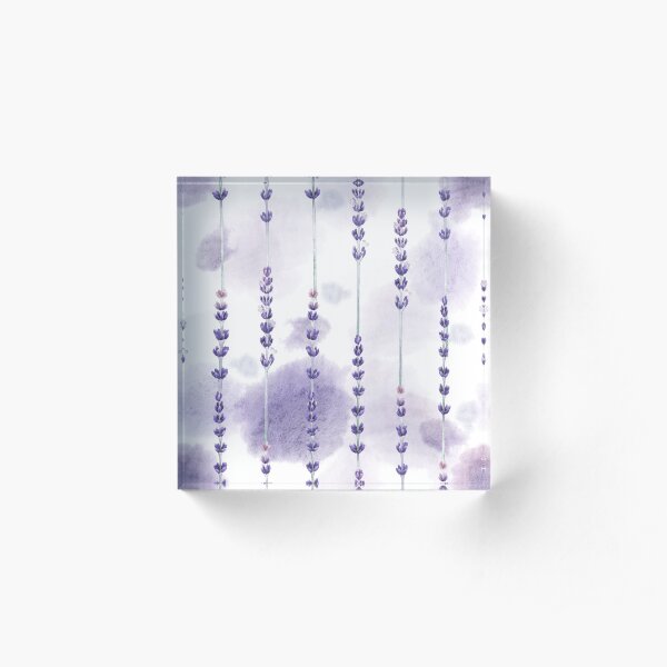 Watercolor lavender Acrylic Block
