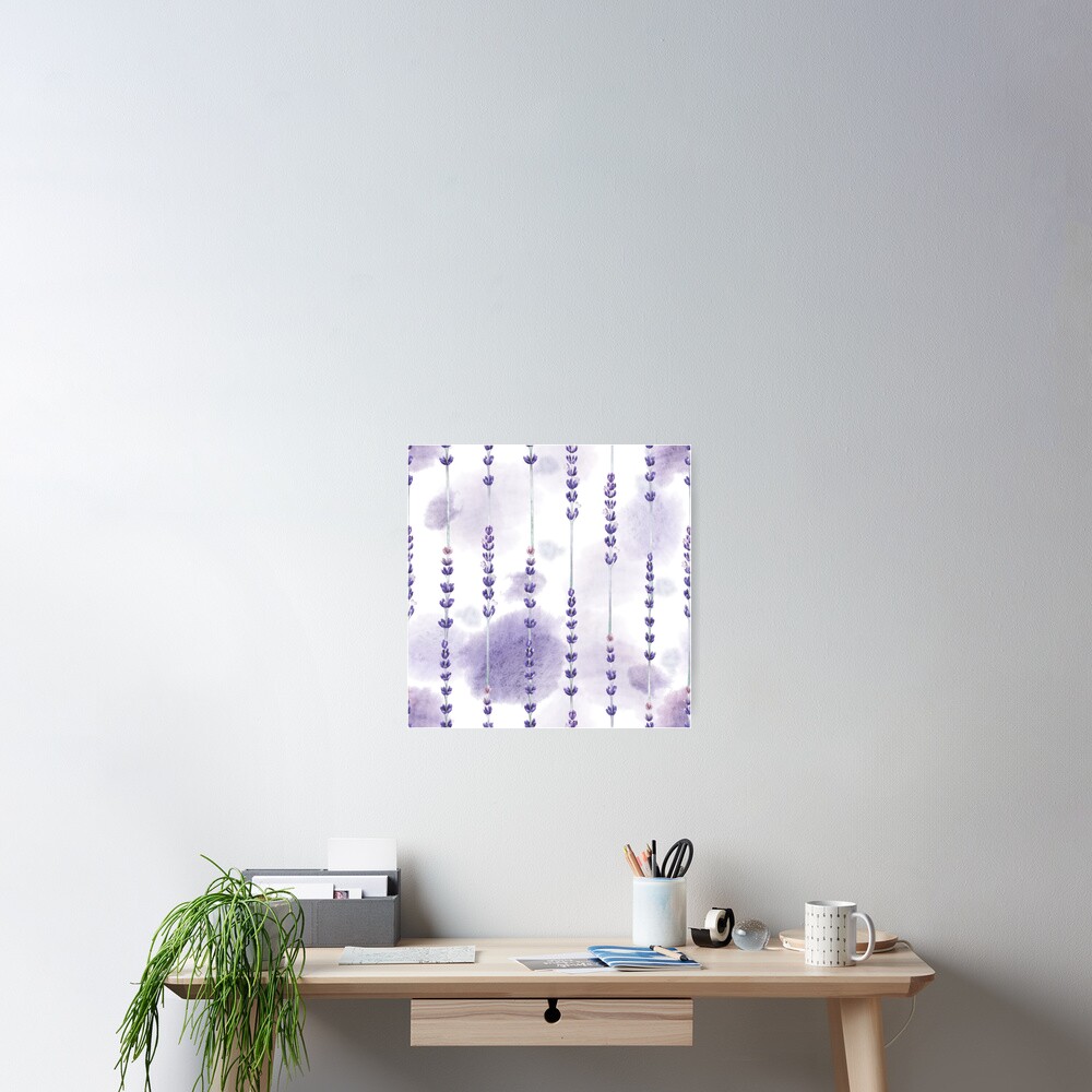 Lavanda acuarela Póster