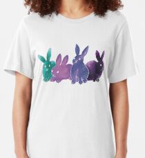 Space bunnies! Slim Fit T-Shirt