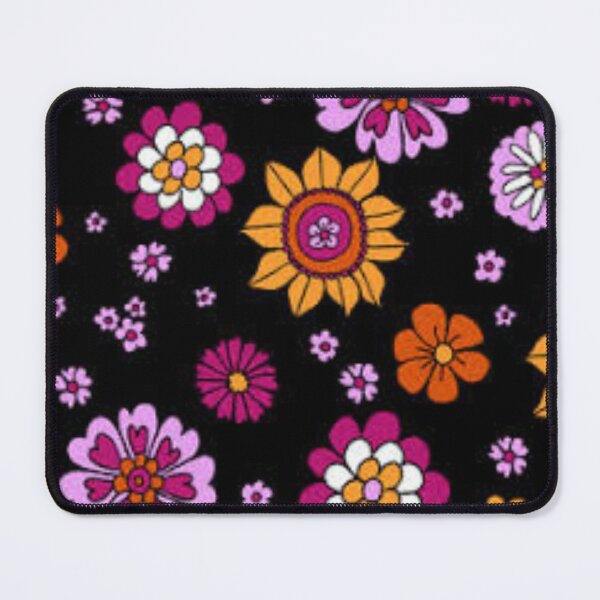 Item preview, DIGITAL TRENDS DARK retro flower pattern designed and sold by THE AMERICAN TEEVANGELIST.