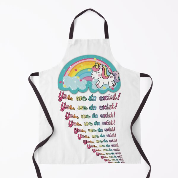 Item preview, Unicorns!!!! Yes, We Do Exist! Cute Kawaii Unicorn with Rainbow & Clouds designed and sold by MunsyArt.