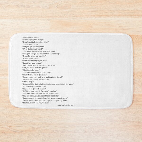 Every That's What She Said From The Office Bath Mat