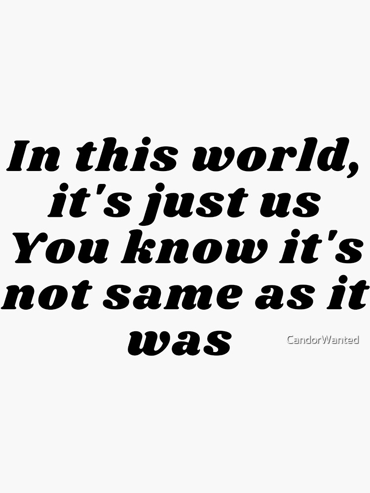 Harry Styles - AS IT WAS (Lyrics) You Know It's Not The Same 