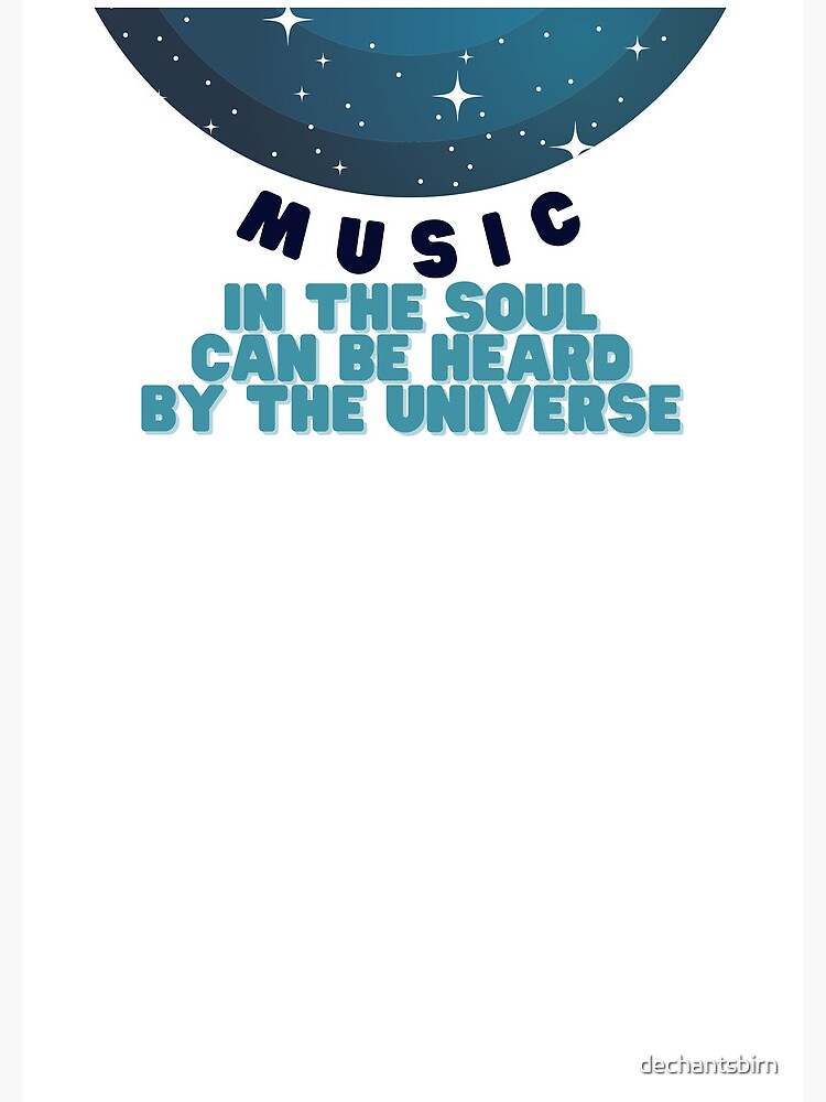 Thumbnail 3 of 3, Journal, Music in the soul can be heard by the universe designed and sold by dechantsbirn.