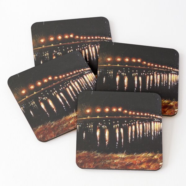 Item preview, River Lights on Bridge at Night designed and sold by bryanmolloyart.