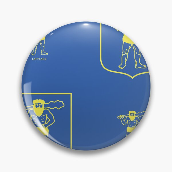 Item preview, Lappland Wildman, Blue and Yellow Pattern (Sweden/ Svenska landskap) designed and sold by Landskapsbutiken .com.