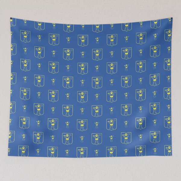 Item preview, Lappland Wildman, Blue and Yellow Pattern (Sweden/ Svenska landskap) designed and sold by Landskapsbutiken .com.