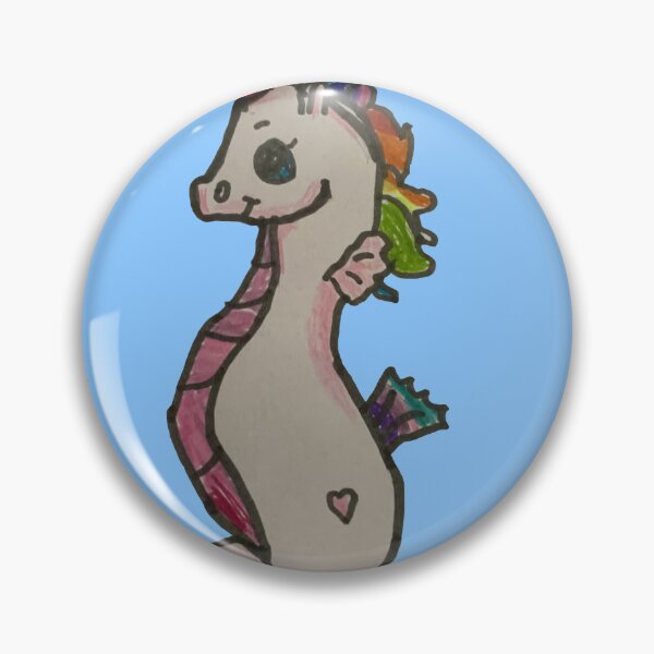 Item preview, Unicorn Seahorse - Cute Cartoon Kid Drawing designed and sold by LexiesDoodle.