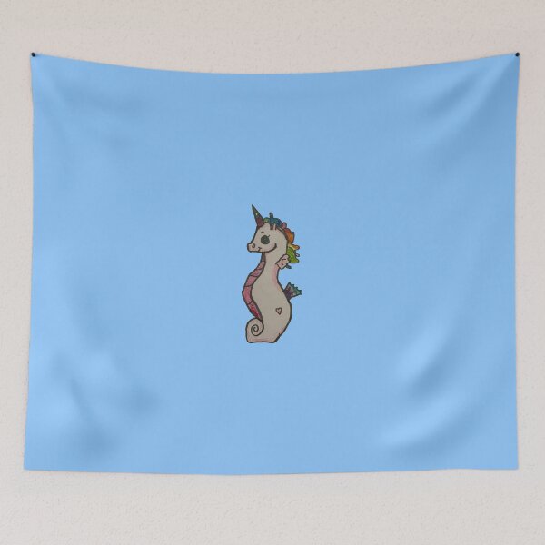 Item preview, Unicorn Seahorse - Cute Cartoon Kid Drawing designed and sold by LexiesDoodle.