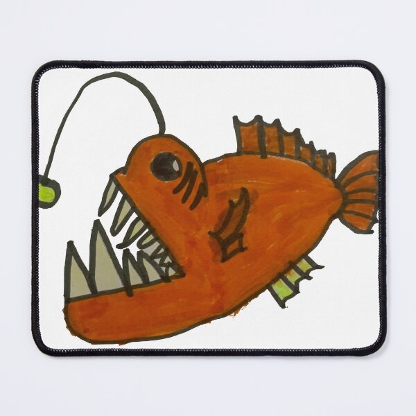 Item preview, Angler Fish - Cute Cartoon Kid Drawing designed and sold by LexiesDoodle.