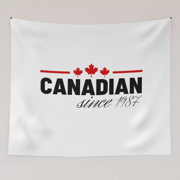 Item preview, Canada Day Celebrating That I'm A Canadian Since 1987 With Red Maple Leaf  designed and sold by Sonatablue.