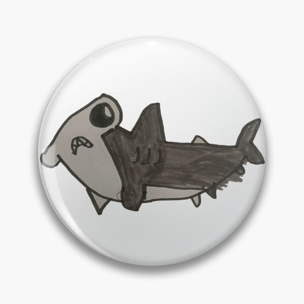 Item preview, Hammerhead Shark - Cute Cartoon Kid Drawing designed and sold by LexiesDoodle.