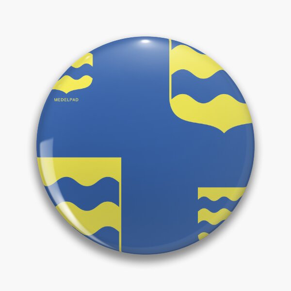 Item preview, Medelpad Land Between Rivers, Blue and Yellow Pattern (Sweden/ Svenska landskap) designed and sold by Landskapsbutiken .com.