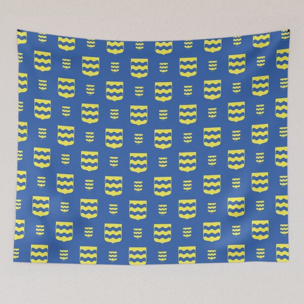 Item preview, Medelpad Land Between Rivers, Blue and Yellow Pattern (Sweden/ Svenska landskap) designed and sold by Landskapsbutiken .com.