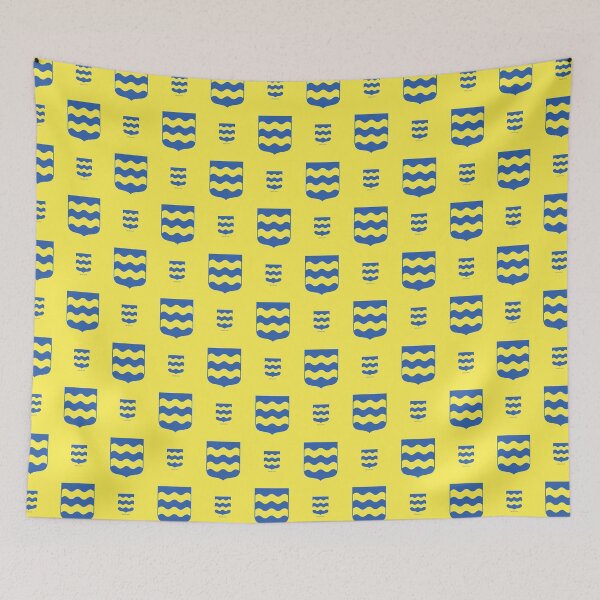 Item preview, Medelpad Land Between Rivers, Yellow and Blue Pattern (Sweden/ Svenska landskap) designed and sold by Landskapsbutiken .com.