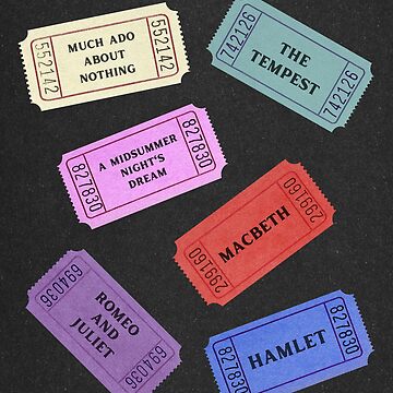 Artwork thumbnail, William Shakespeare Theatre Tickets Collection Pack by violet-hope