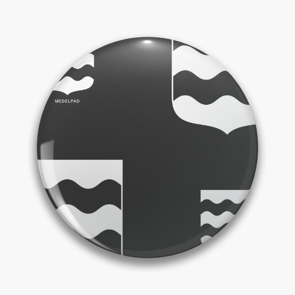 Item preview, Medelpad Land Between Rivers, Patrón en blanco y negro (Suecia/ Svenska landskap) designed and sold by Landskapsbutiken .com.
