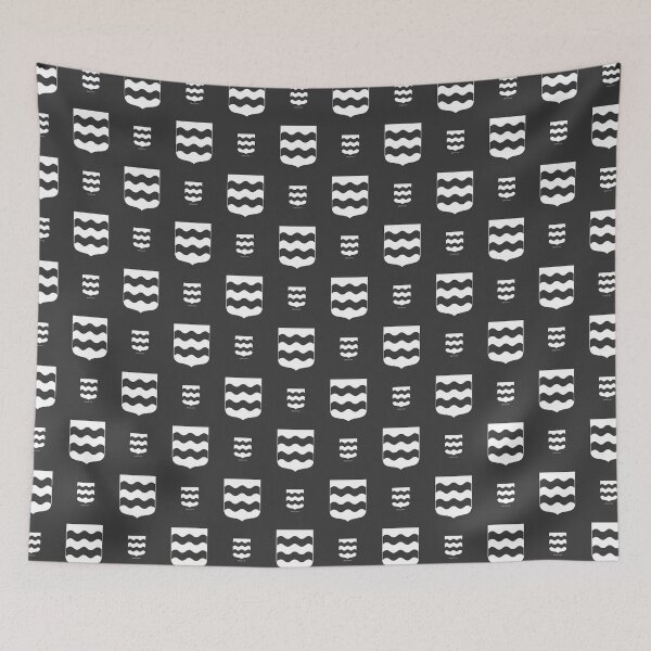 Item preview, Medelpad Land Between Rivers, Black and White Pattern (Sweden/ Svenska landskap) designed and sold by Landskapsbutiken .com.