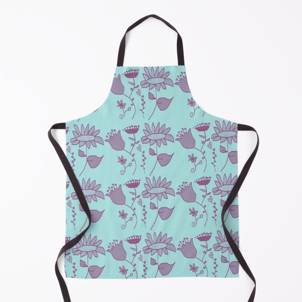 Item preview, Floral Cartoon Aqua Pattern designed and sold by antevasinart.