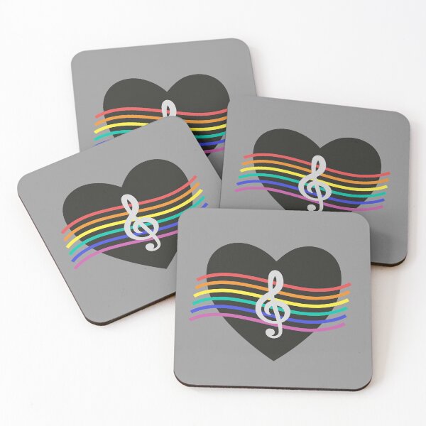 Item preview, Have pride in your love of music with this treble clef in a black heart designed and sold by TreetopStudios.