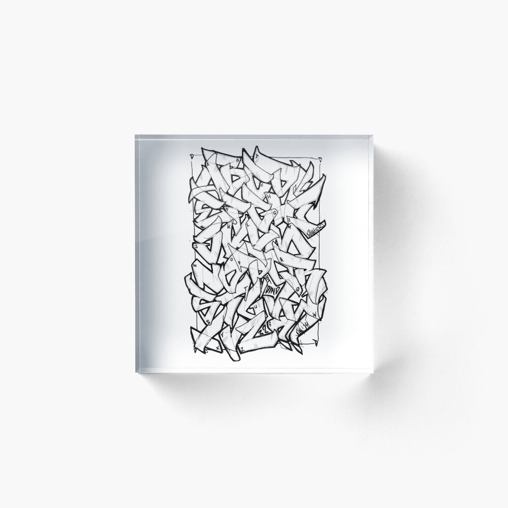 Style practice 6. ABC design. Graffiti alphabet by dino | Sticker