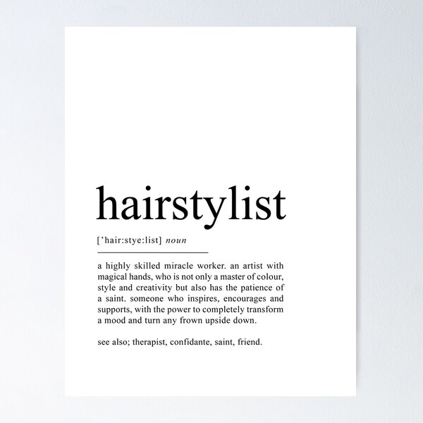 Item preview, Hairstylist | Dictionary Definition Gift  designed and sold by grandlovely.