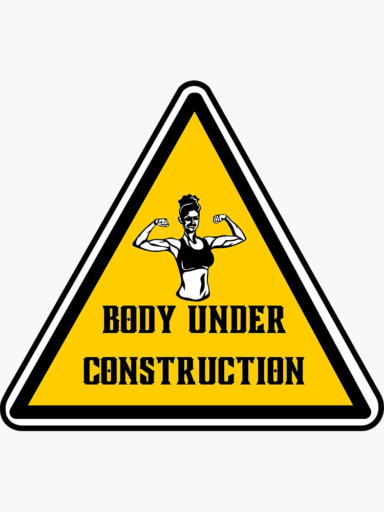 "body under construction woman" Sticker for Sale by DonyaAdel Redbubble
