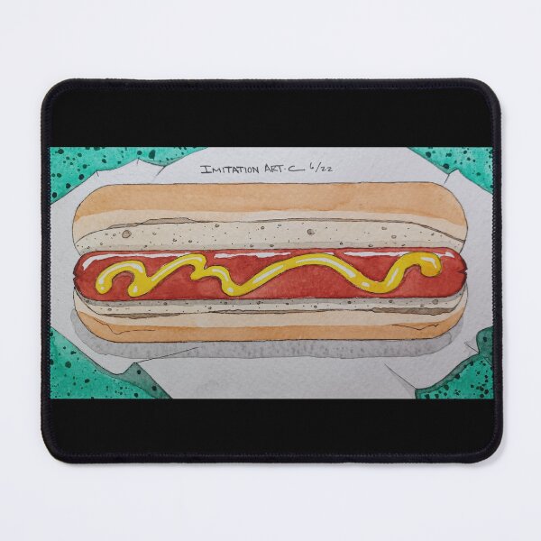 Item preview, Hotdog with mustard designed and sold by ImitationArt.