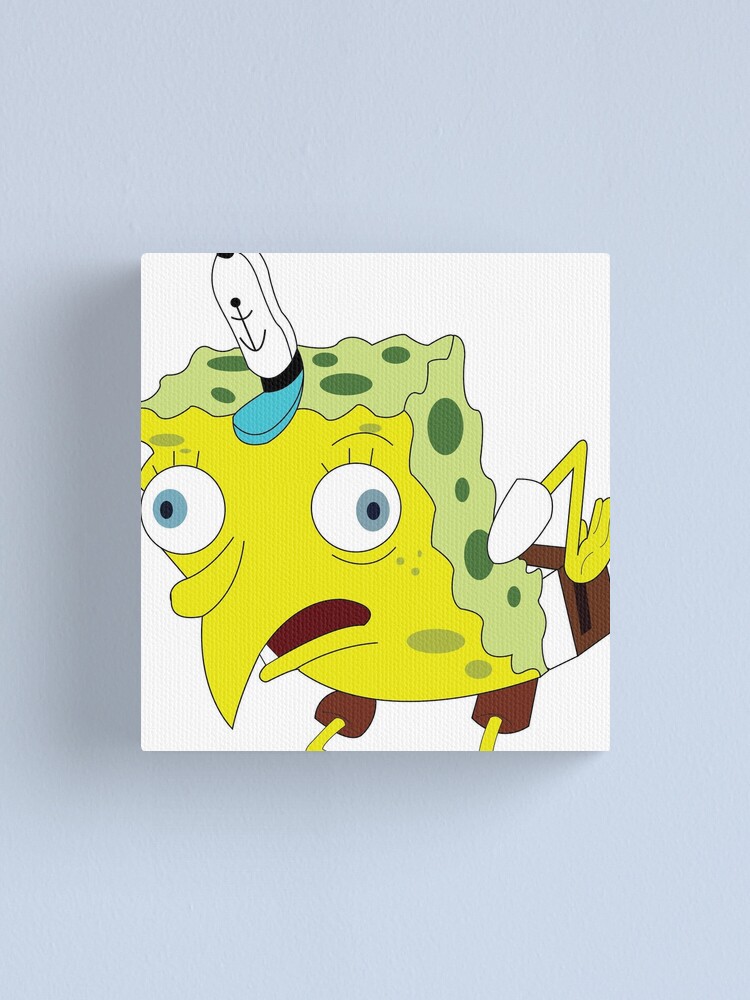 Spongebob meme face | Canvas Print