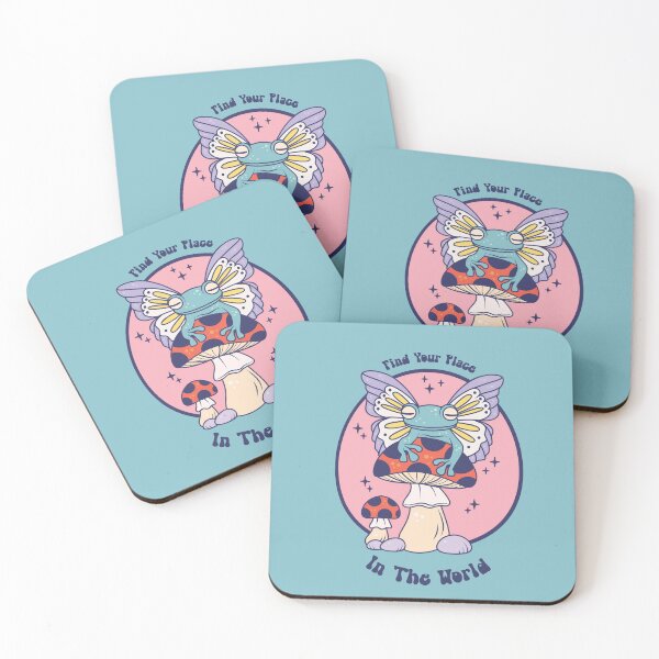Item preview, Magical frog on a mushroom -- Frog with wings and positive message  designed and sold by MagicStrawberry.