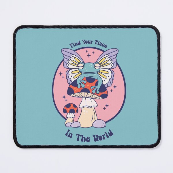 Item preview, Magical frog on a mushroom -- Frog with wings and positive message  designed and sold by MagicStrawberry.