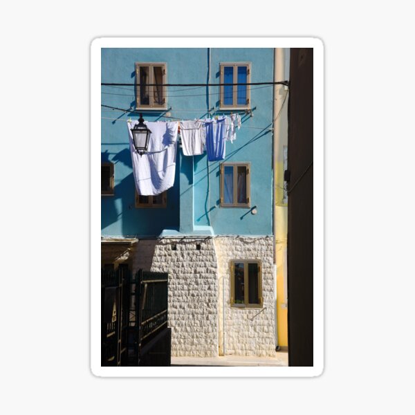 Europe Laundry Hanging Photo Chioggia Venezia Italia N241 Sticker