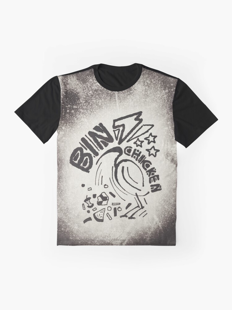 Alternate view of Bin Chicken Metal Style Graphic T-Shirt