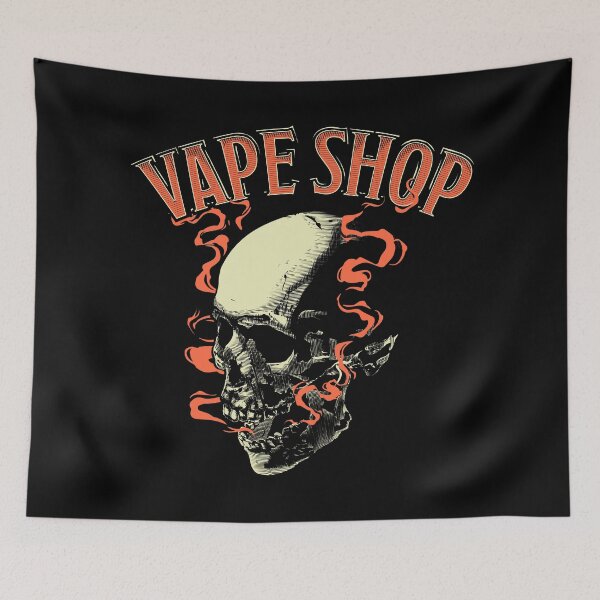 Item preview, Vape shop skull, Vaper illustration, vape shop, vape skull, vector,  illustration designed and sold by DALIO666.