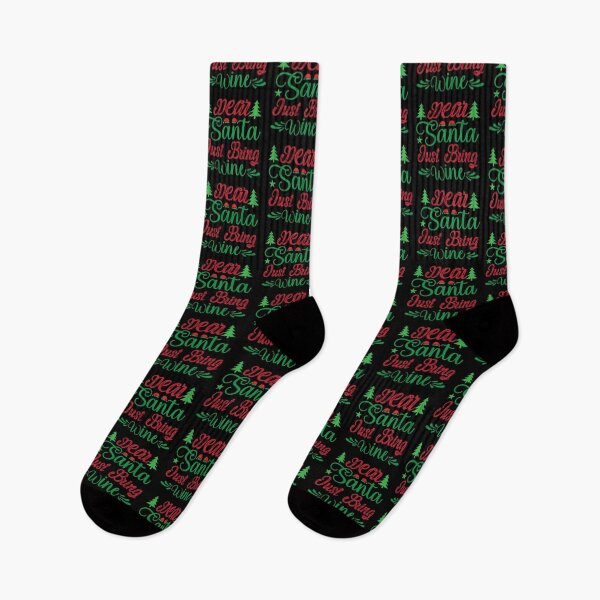 Item preview, Dear Santa Just Bring Wine Its the Most Wonderful Time of the Year Santa Merry Christmas Happy Gift Premium Apparel Funny Holiday Xmas designed and sold by DesignByHeartUK.