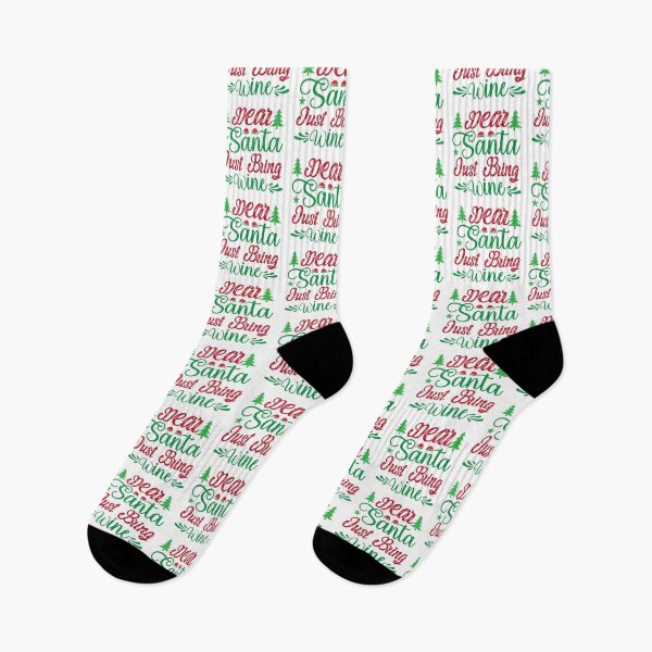 Item preview, Dear Santa Just Bring Wine Its the Most Wonderful Time of the Year Santa Merry Christmas Happy Gift Premium Apparel Funny Holiday Xmas designed and sold by DesignByHeartUK.