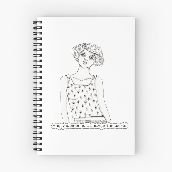 Item preview, Woman drawing illustration by denthe with feminism quote designed and sold by dentheART.