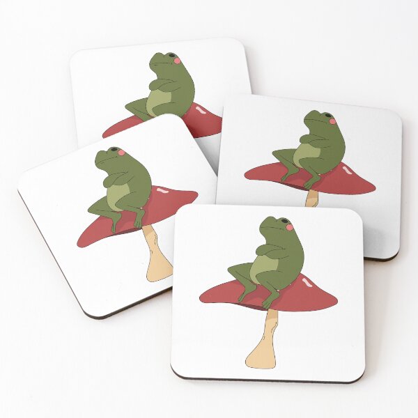 Item preview, Frog on red mushroom -- Cross-armed frog with an attitude  designed and sold by MagicStrawberry.
