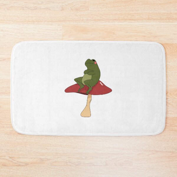 Item preview, Frog on red mushroom -- Cross-armed frog with an attitude  designed and sold by MagicStrawberry.