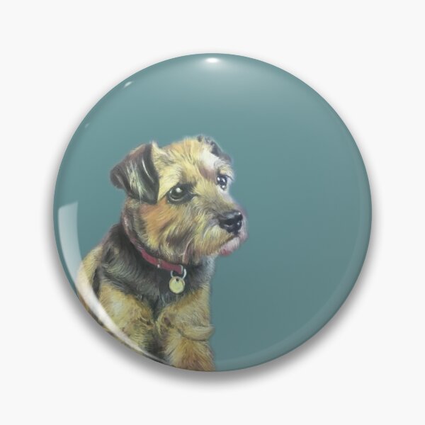 Item preview, Border Terrier Dog puppy pet portrait painting wall art designed and sold by Julieford.
