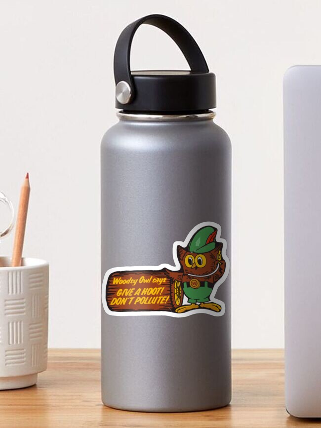 Thumbnail 1 of 3, Sticker, Give a Hoot! Don't Pollute! designed and sold by makayla826.
