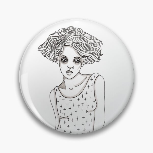 Item preview, Woman drawing illustration by denthe with quote about innocence and fault designed and sold by dentheART.