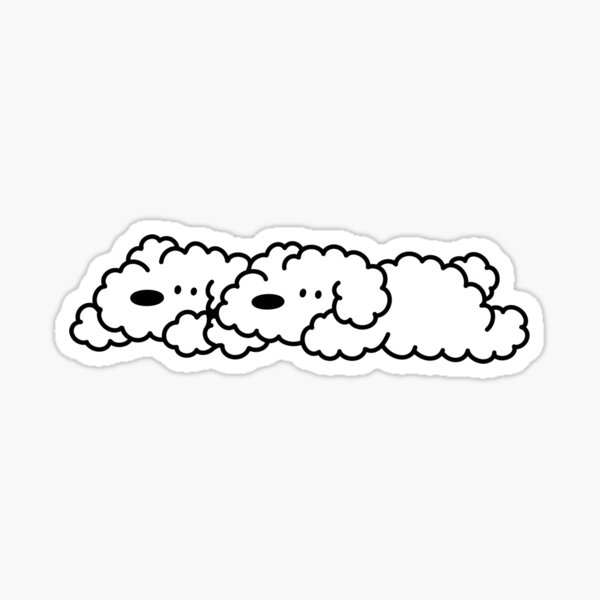 Item preview, Two cute fluffy dogs designed and sold by Thing3of4girlie.