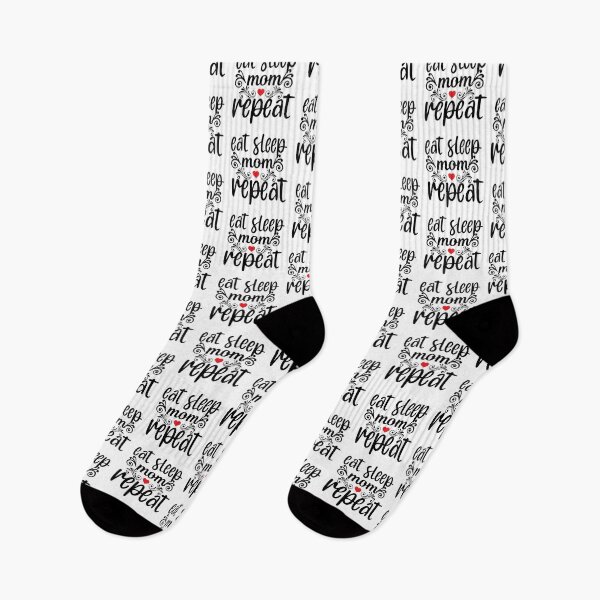 Item preview, Eat Sleep Mom Repeat Love Mom Food Art Design Happy Apparel Essential Inspiration Joy Mood Funny designed and sold by DesignByHeartUK.