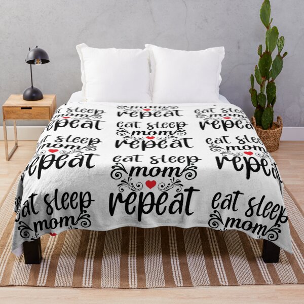 Item preview, Eat Sleep Mom Repeat Love Mom Food Art Design Happy Apparel Essential Inspiration Joy Mood Funny designed and sold by DesignByHeartUK.