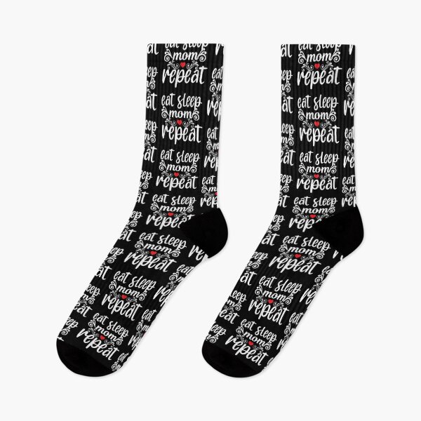 Item preview, Eat Sleep Mom Repeat Love Mom Food Art Design Happy Apparel Essential Inspiration Joy Mood Funny designed and sold by DesignByHeartUK.