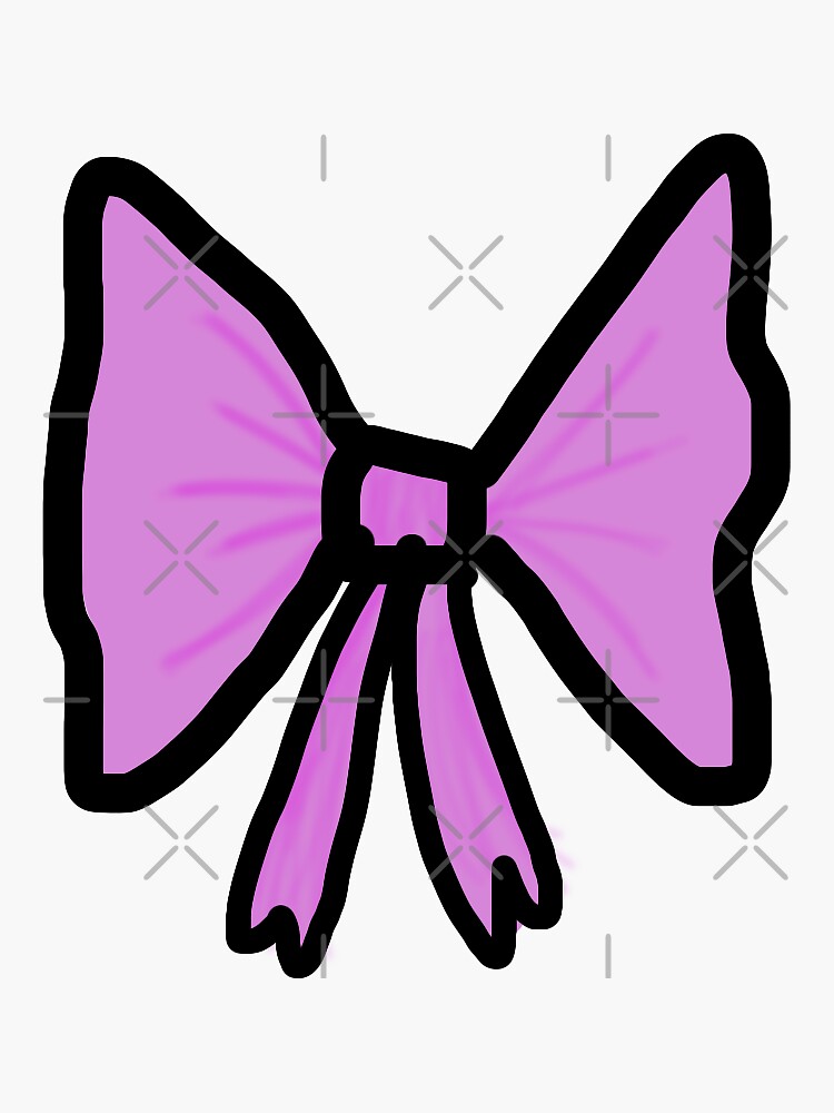 Cute purple bow Sticker for Sale by AurelsPrints