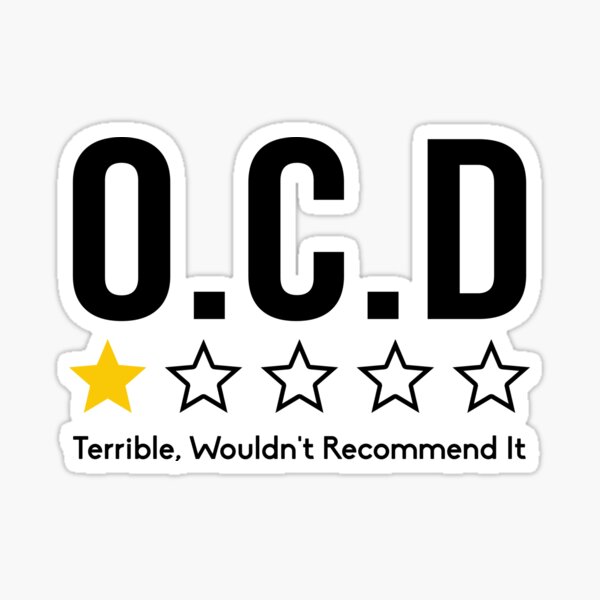Item preview, OCD Terrible Wouldn't Recommend It! - Funny Obsessive Compulsive Disorder designed and sold by T-shirt For You.