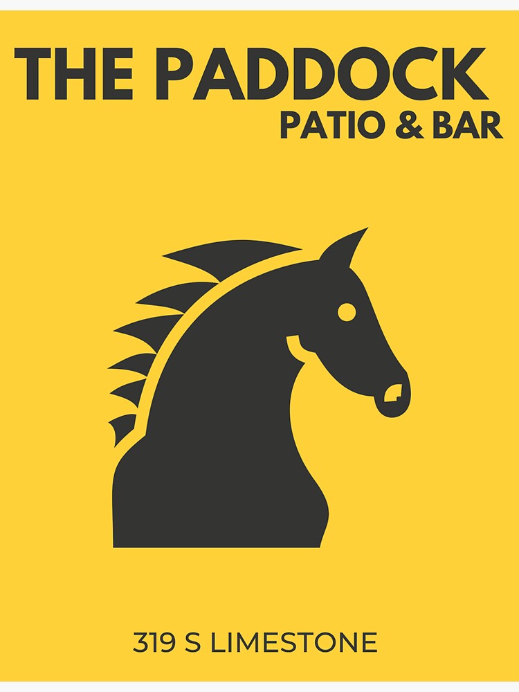 "the paddock patio & bar university of kentucky" Sticker for Sale by