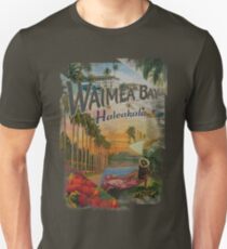 Vintage Hawaiian Waimea Bay, Haleakala, Postcard Unisex T-Shirt